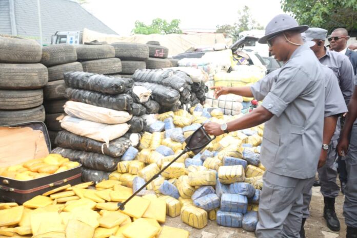 Customs intercepts N48.5m worth of cannabis and N220m in smuggled goods in Kaduna, including rice, fuel, second-hand clothes, and used tyres.