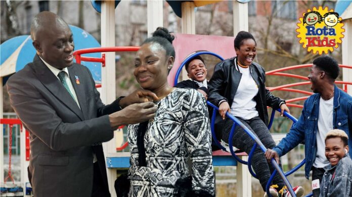 District 9112 Governor, Rtn. Lanre Adedoyin with the chairman of Rotakids Committee, Rtn. CP. Oyebola Adeyanju.