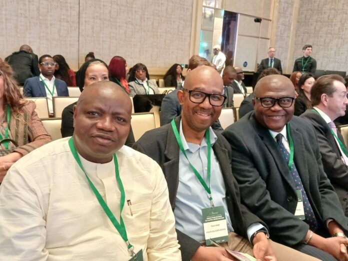 Ehi Braimah (extreme right) at the UK conference with other participants.